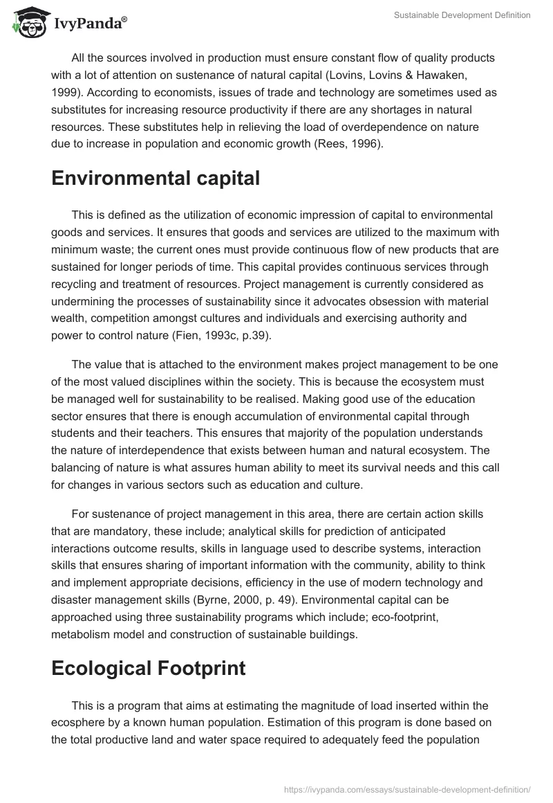 Sustainable Development Definition. Page 3