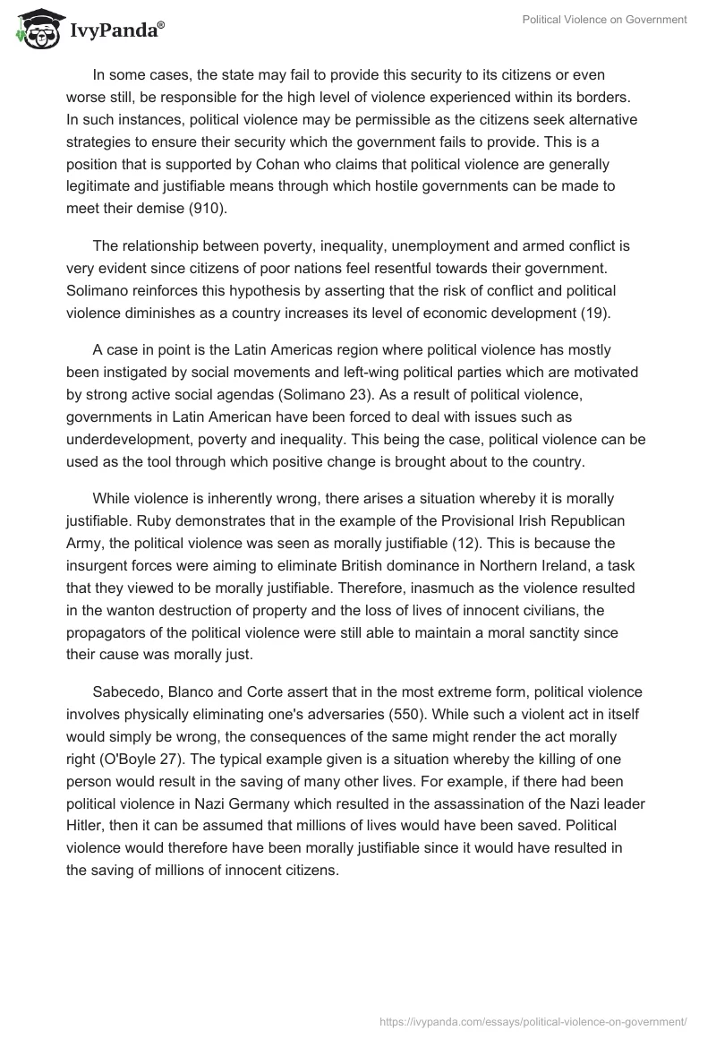 Political Violence on Government. Page 2