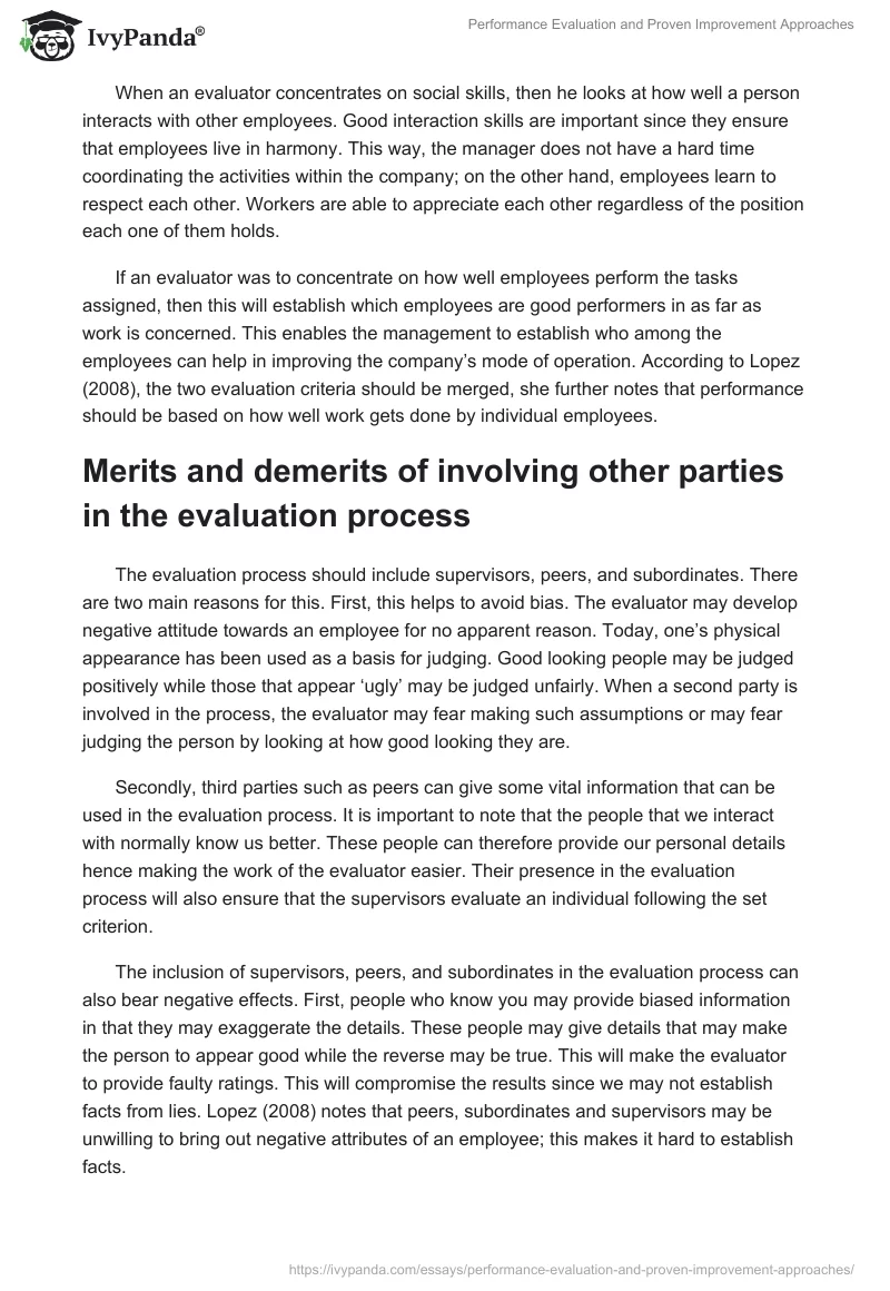 Performance Evaluation and Proven Improvement Approaches. Page 4