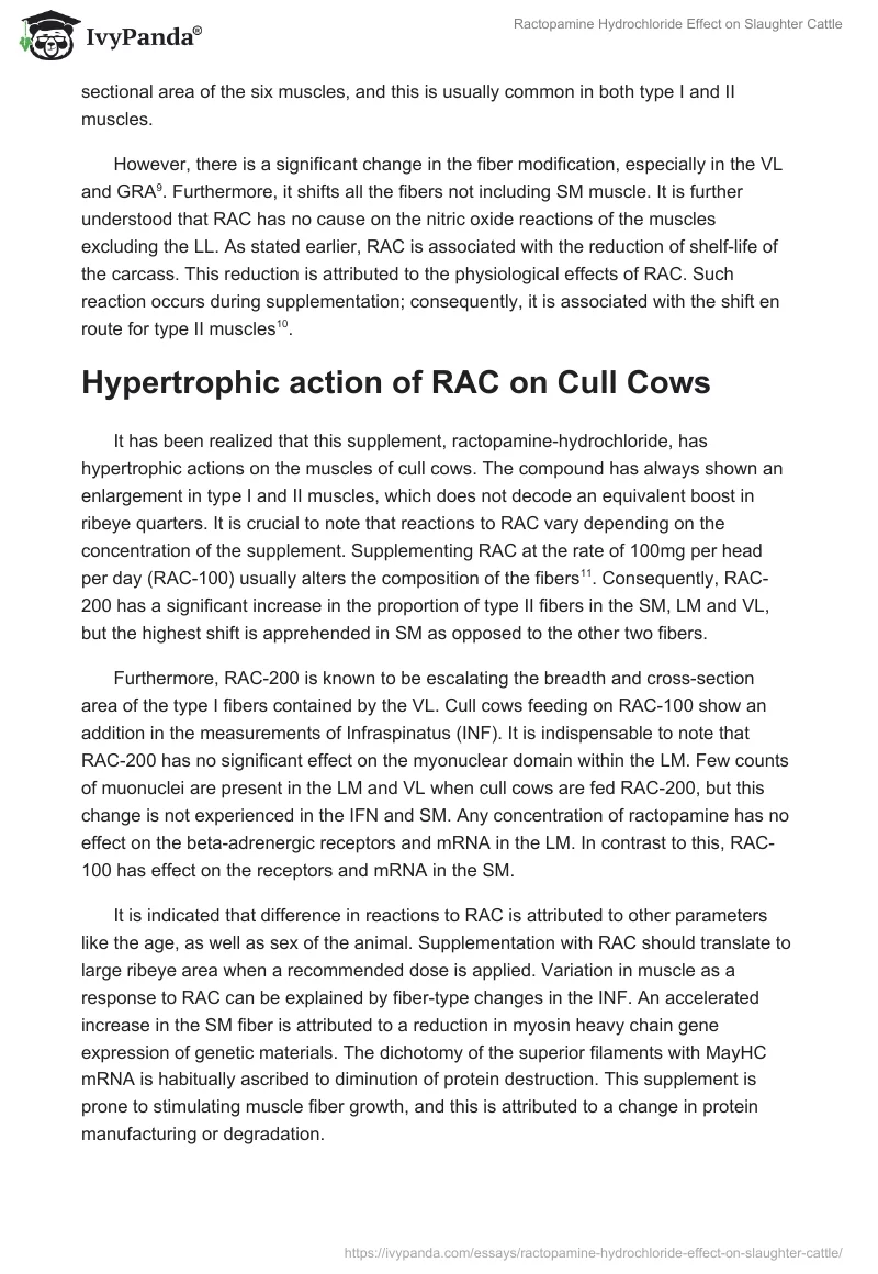 Ractopamine Hydrochloride Effect on Slaughter Cattle. Page 5