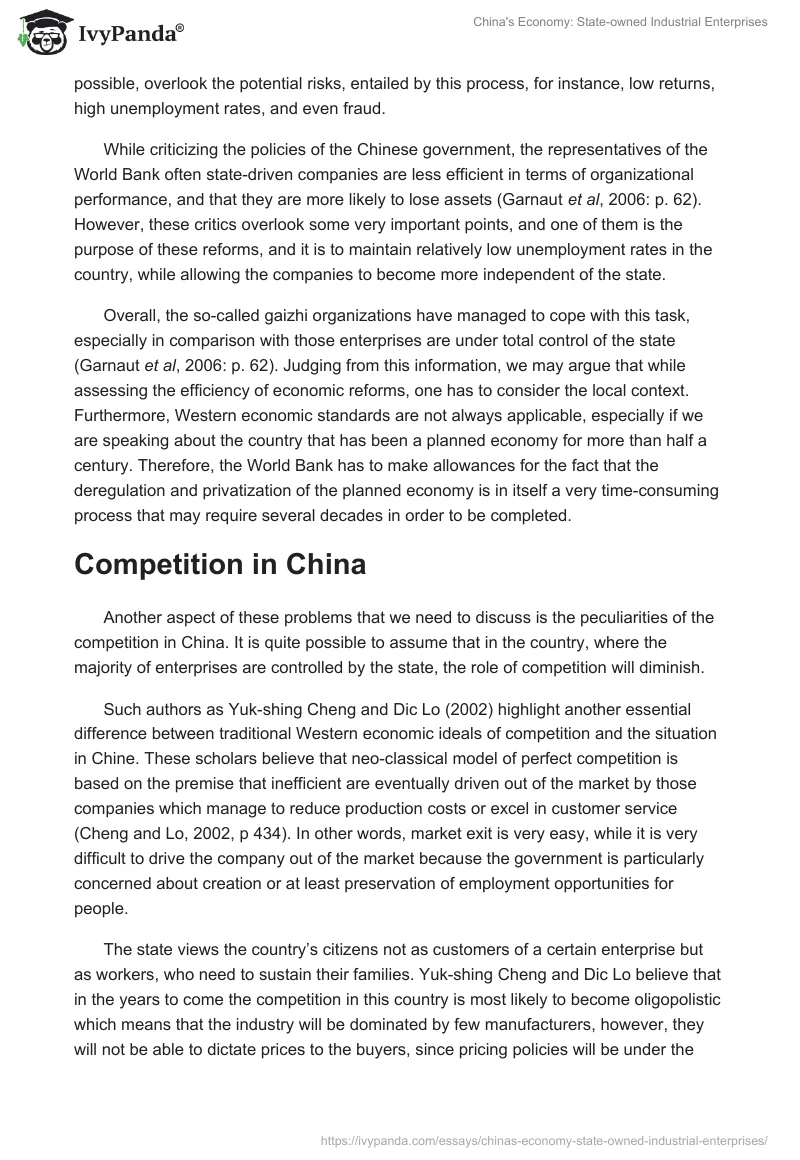 China's Economy: State-owned Industrial Enterprises. Page 3