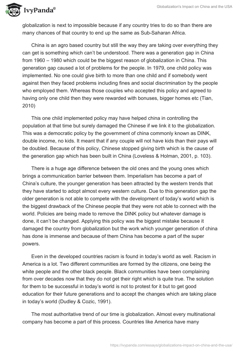Globalization's Impact on China and the USA. Page 3