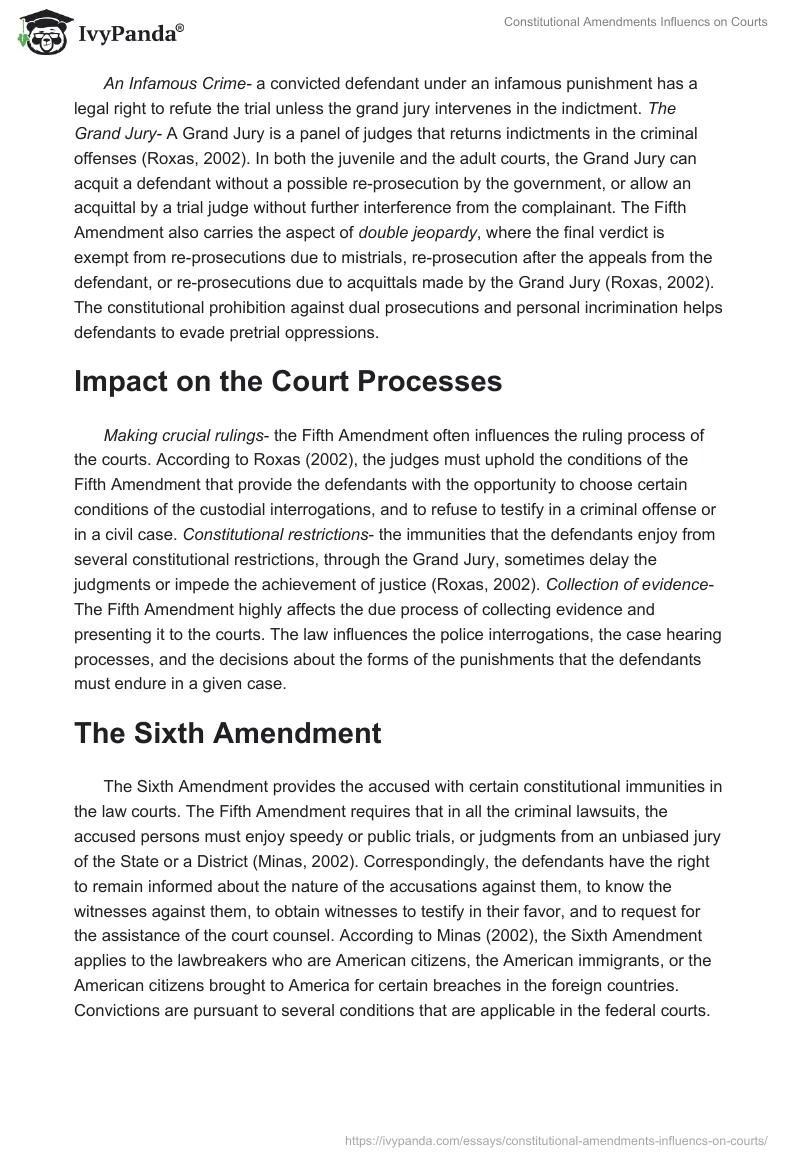 Constitutional Amendments Influencs on Courts. Page 3