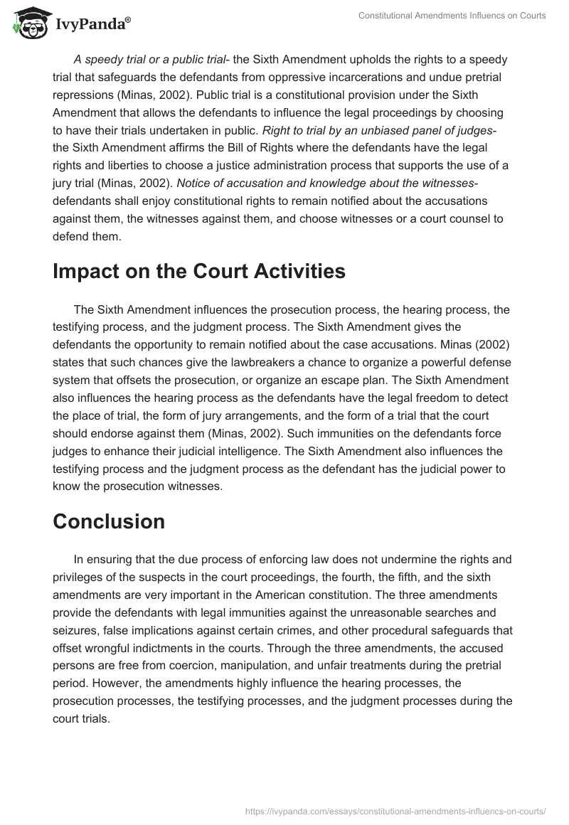 Constitutional Amendments Influencs on Courts. Page 4