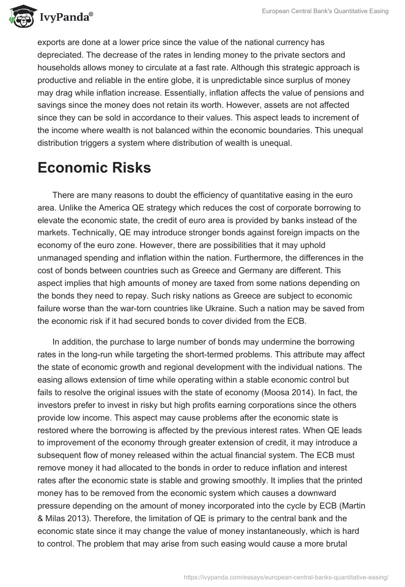 European Central Bank's Quantitative Easing. Page 2
