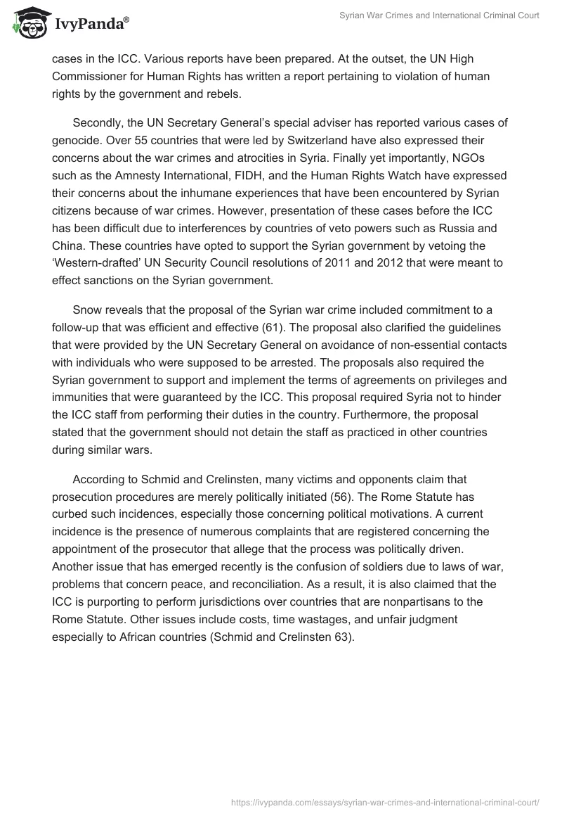 Syrian War Crimes and International Criminal Court. Page 5