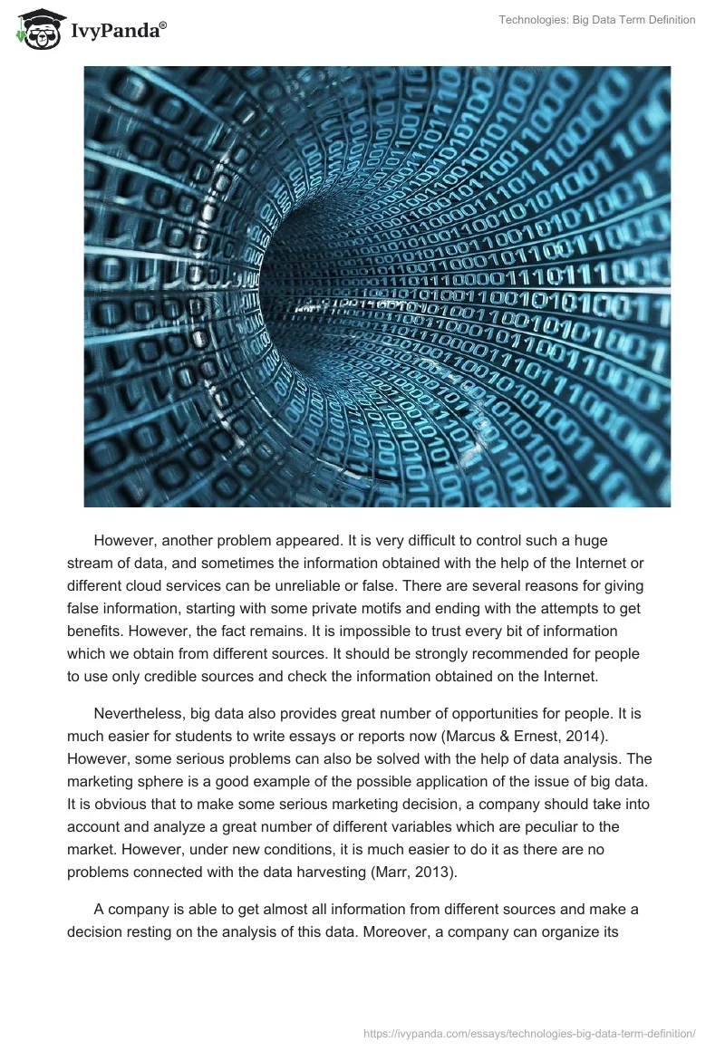 Technologies: "Big Data" Term Definition. Page 3