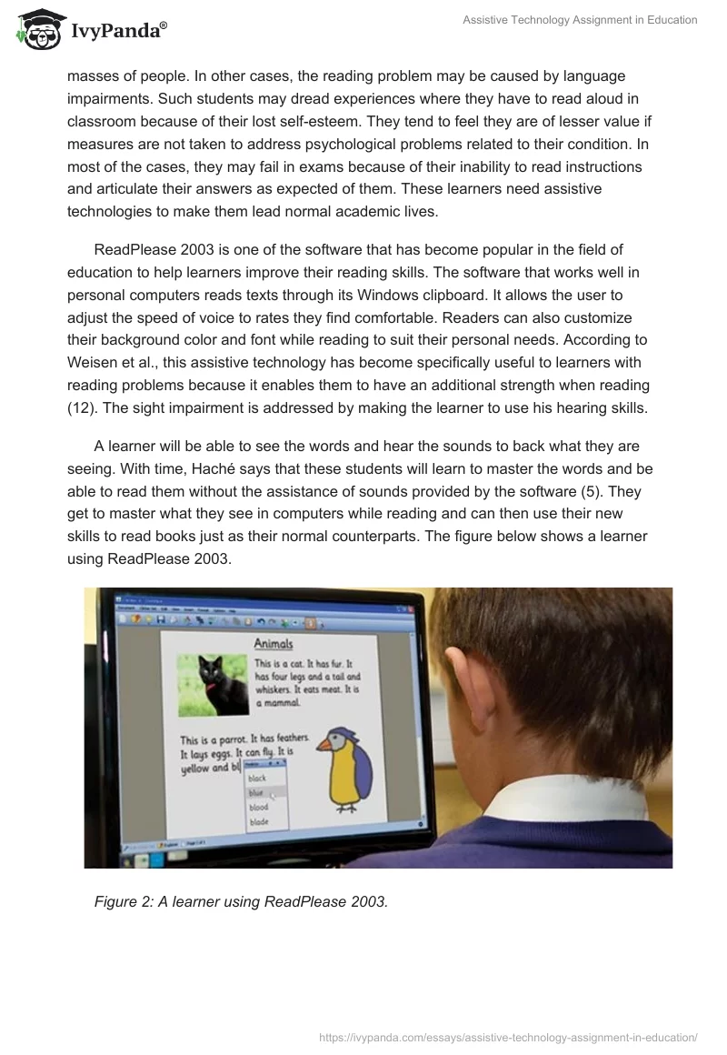 Assistive Technology Assignment in Education. Page 4