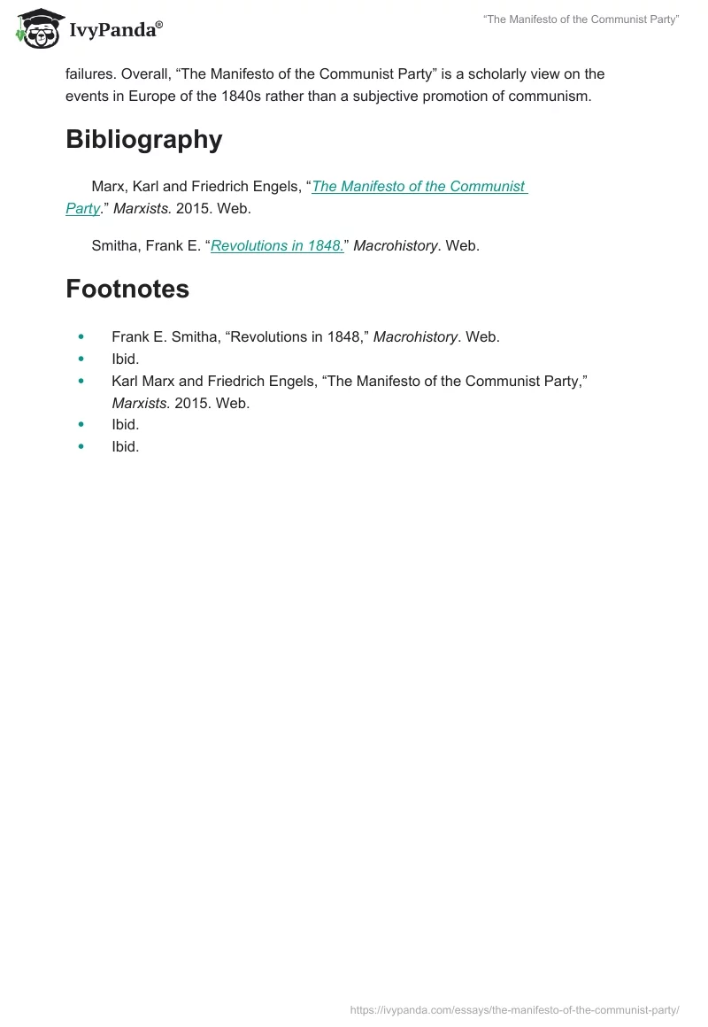 “The Manifesto of the Communist Party”. Page 3