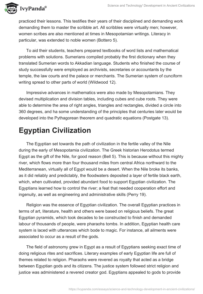 Science and Technology' Development in Ancient Civilizations. Page 4