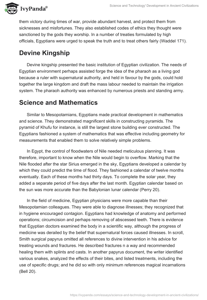 Science and Technology' Development in Ancient Civilizations. Page 5