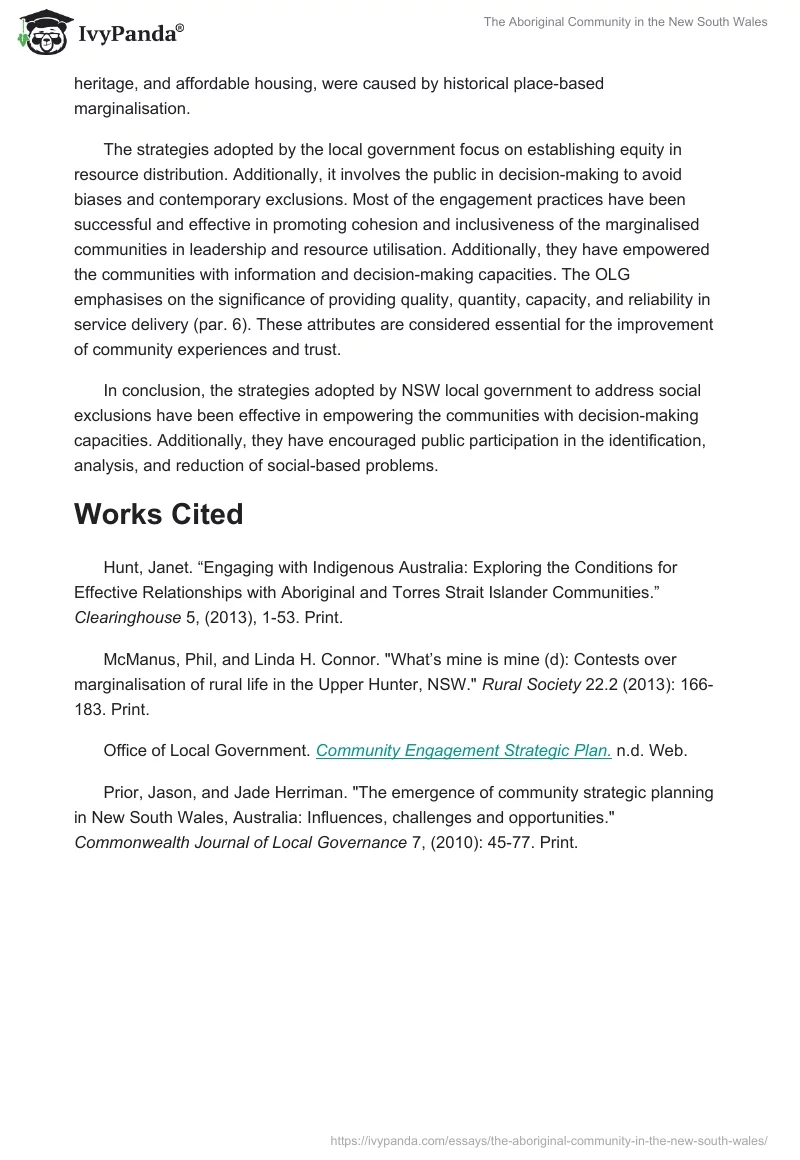 The Aboriginal Community in the New South Wales. Page 3