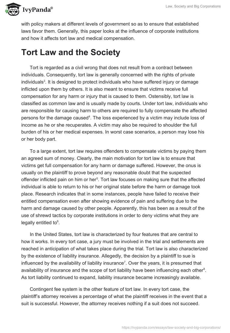 Law, Society and Big Corporations. Page 2