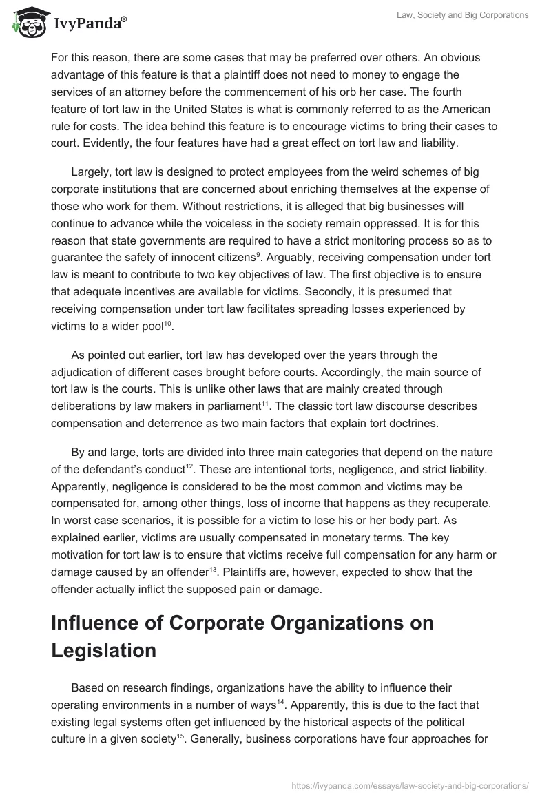 Law, Society and Big Corporations. Page 3