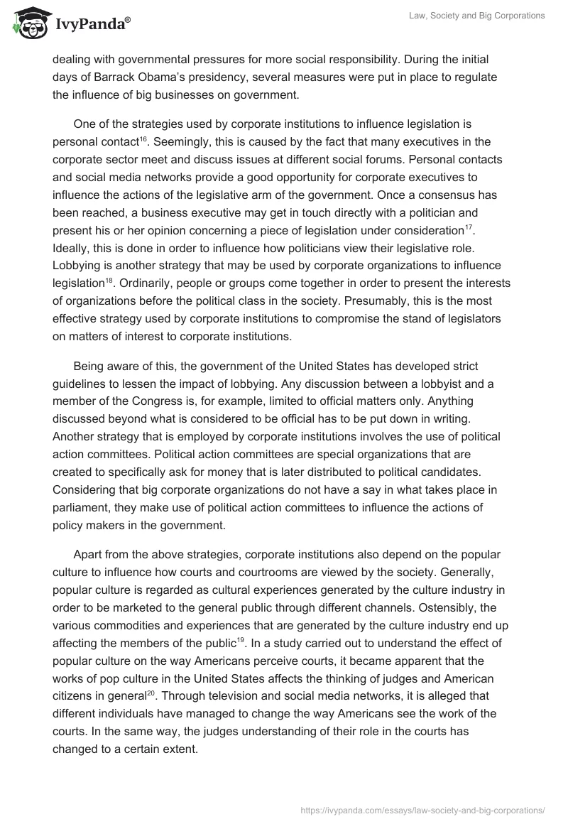 Law, Society and Big Corporations. Page 4