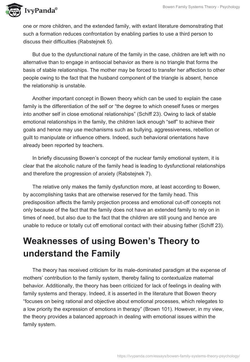 Bowen Family Systems Theory - Psychology. Page 3