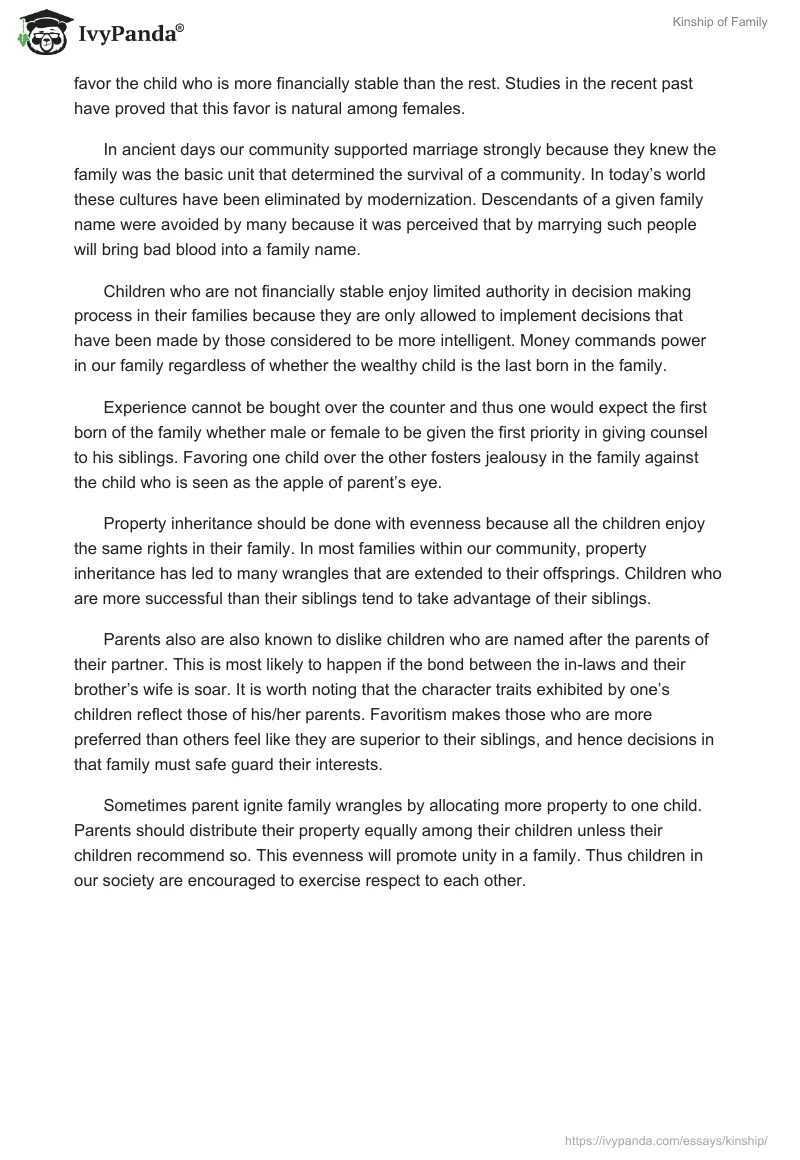 family kinship essay