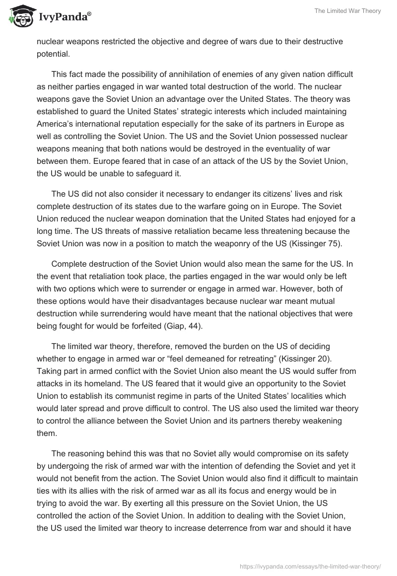 The Limited War Theory. Page 3