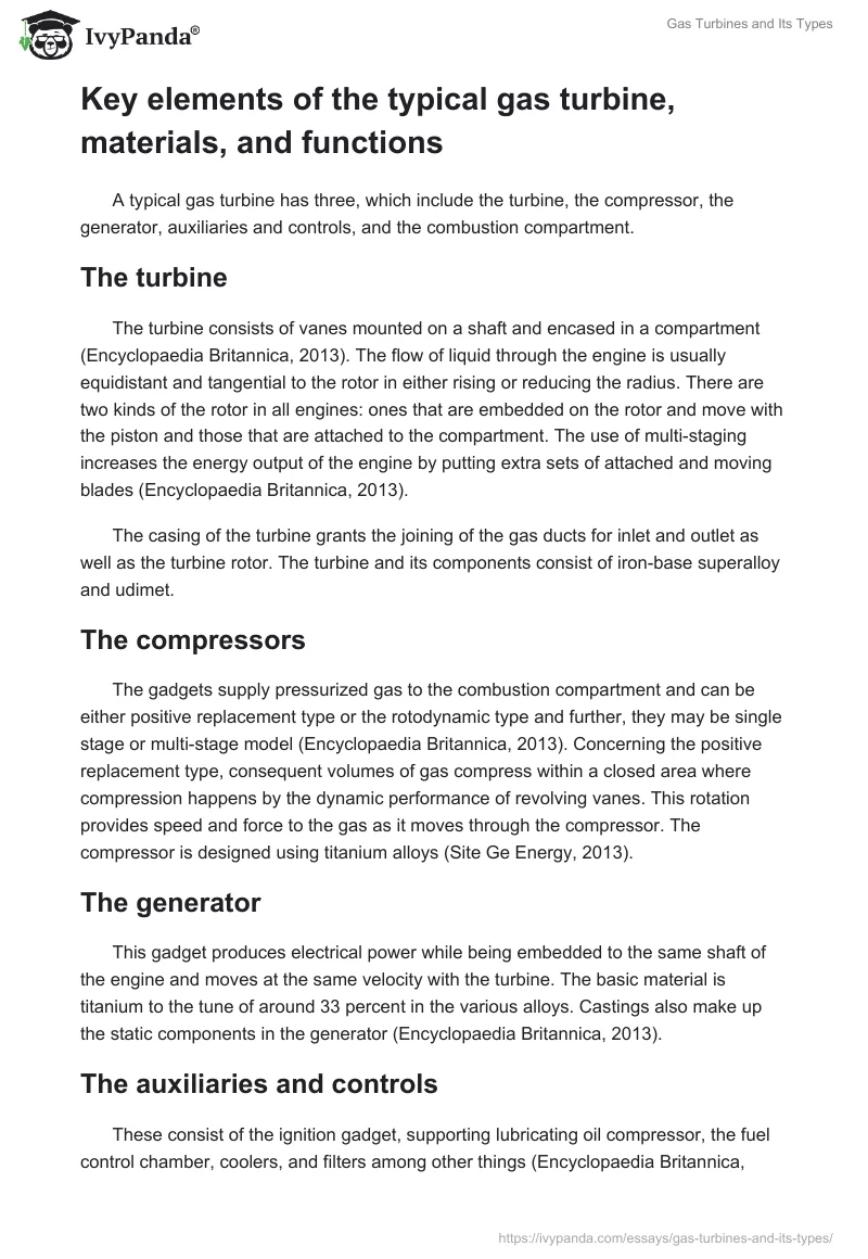 Gas Turbines and Its Types. Page 5