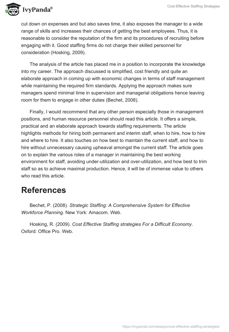 Cost-Effective Staffing Strategies. Page 2