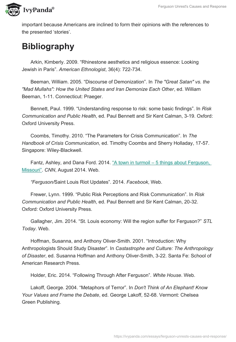 Ferguson Unrest's Causes and Response. Page 4