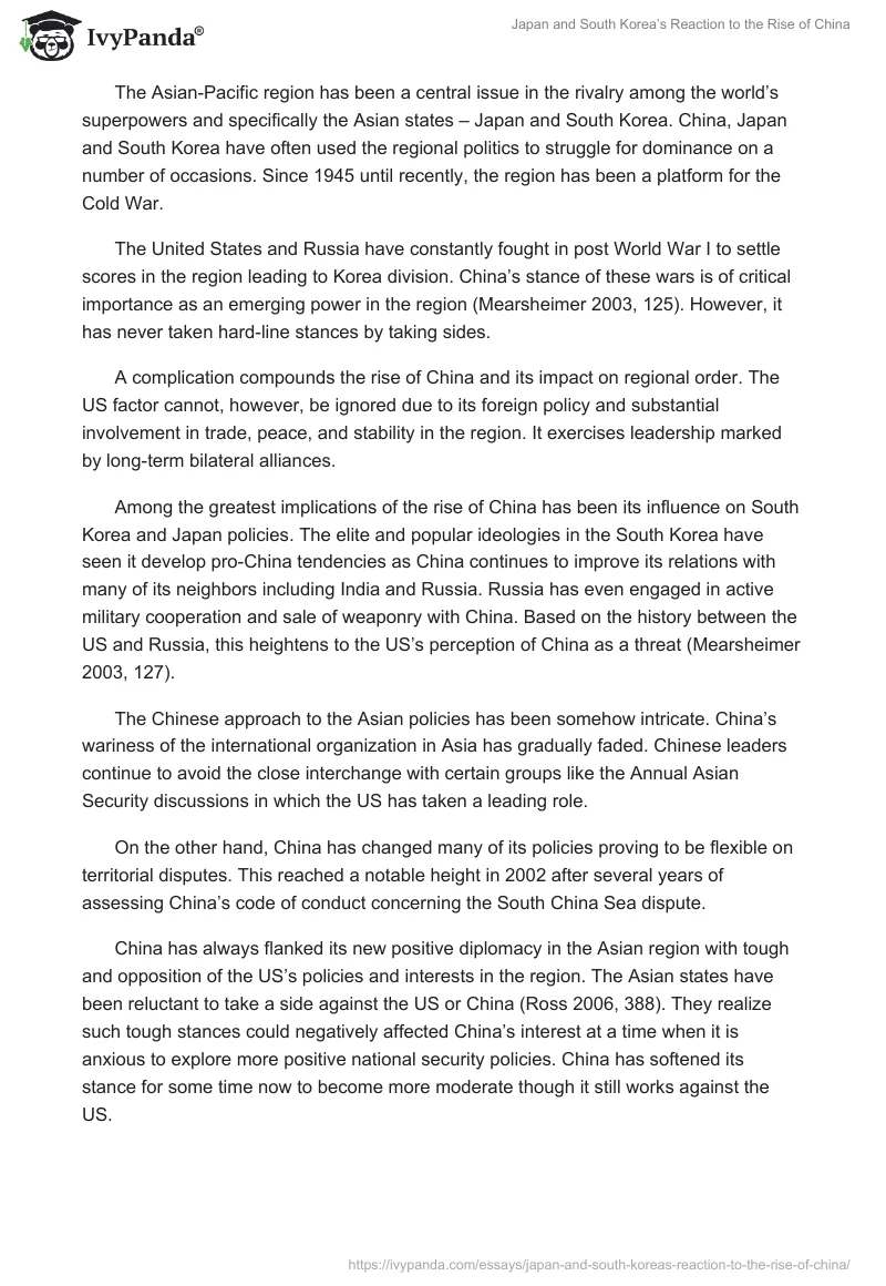 Japan and South Korea’s Reaction to the Rise of China. Page 2