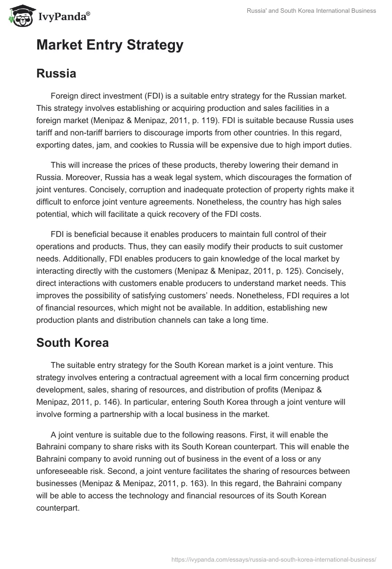 Russia' and South Korea International Business. Page 5
