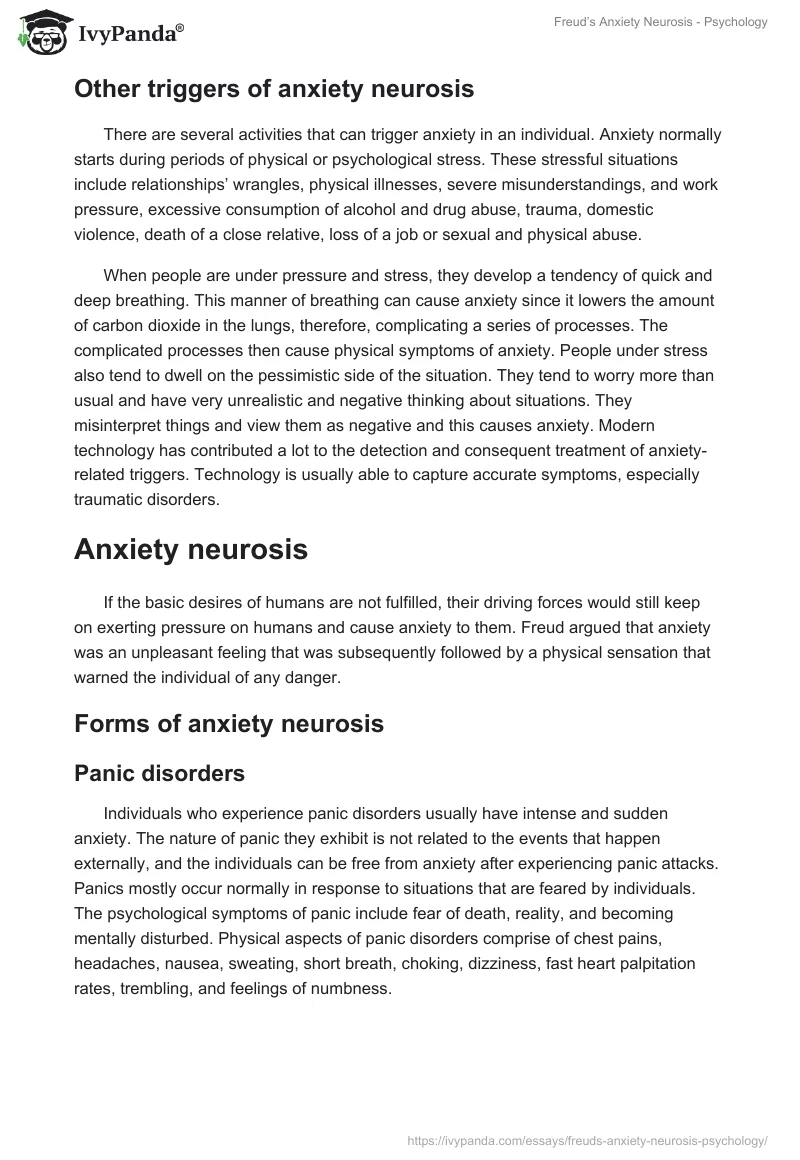 Freud’s Anxiety Neurosis - Psychology. Page 4