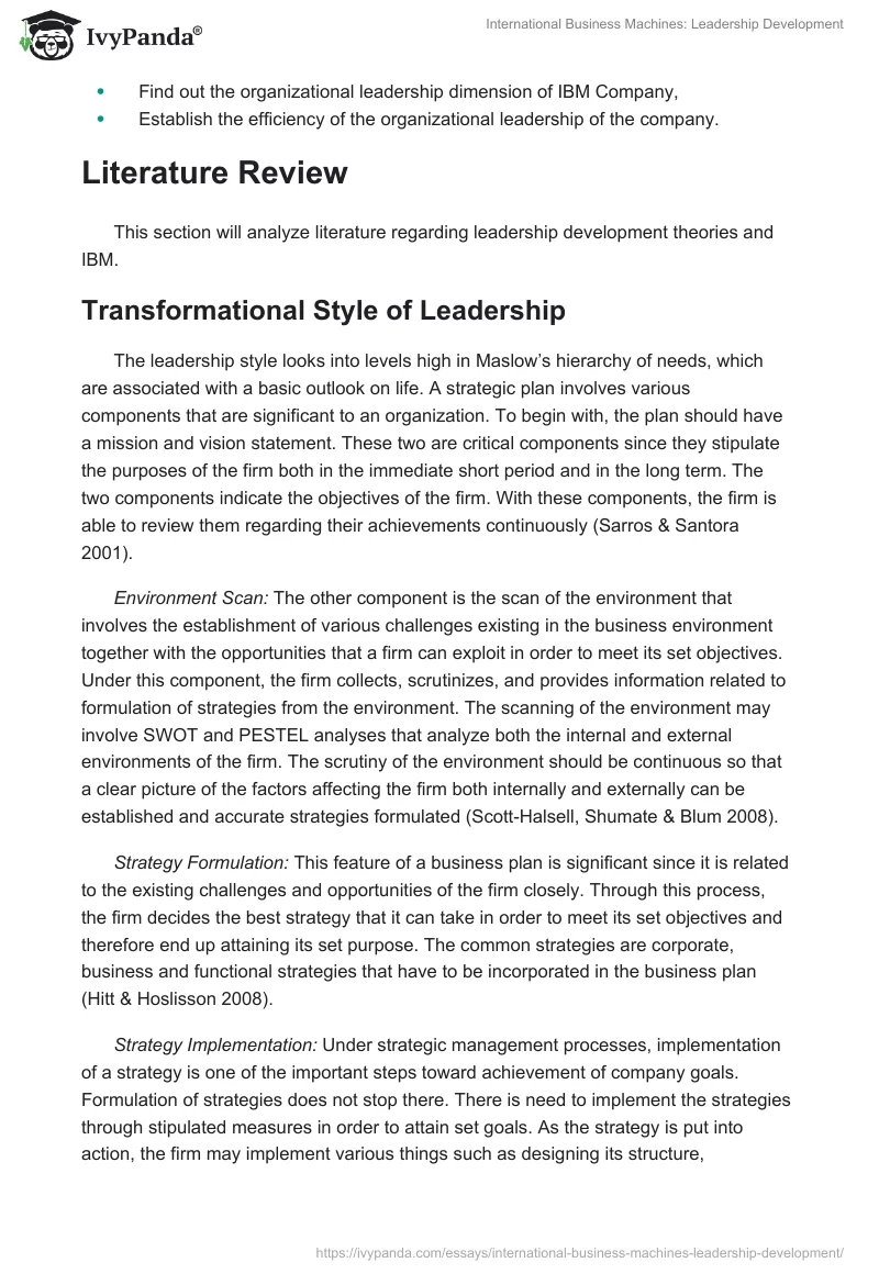 International Business Machines: Leadership Development. Page 3