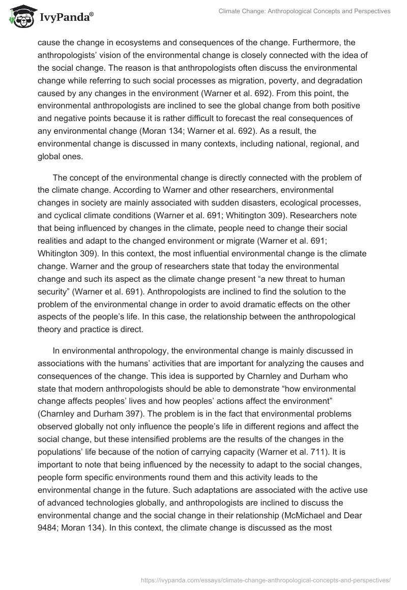 Climate Change: Anthropological Concepts and Perspectives. Page 2