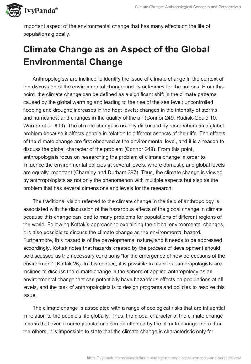 Climate Change: Anthropological Concepts and Perspectives. Page 3