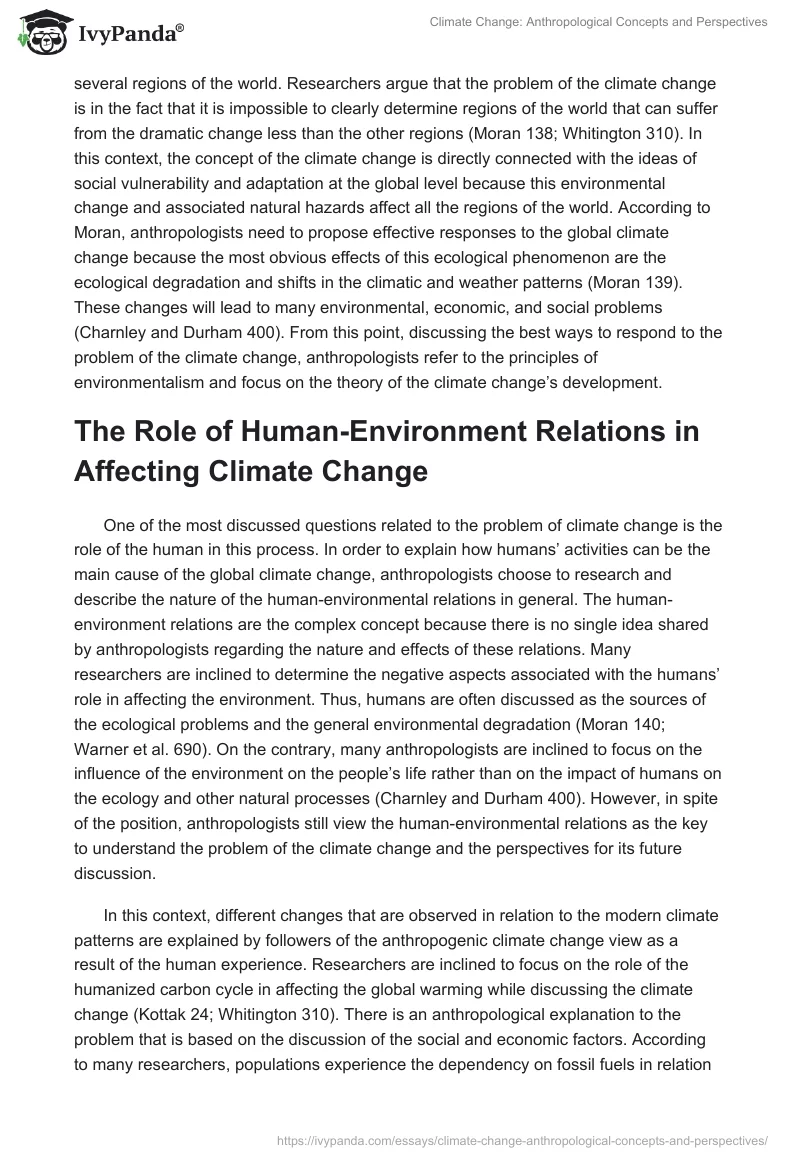 Climate Change: Anthropological Concepts and Perspectives. Page 4