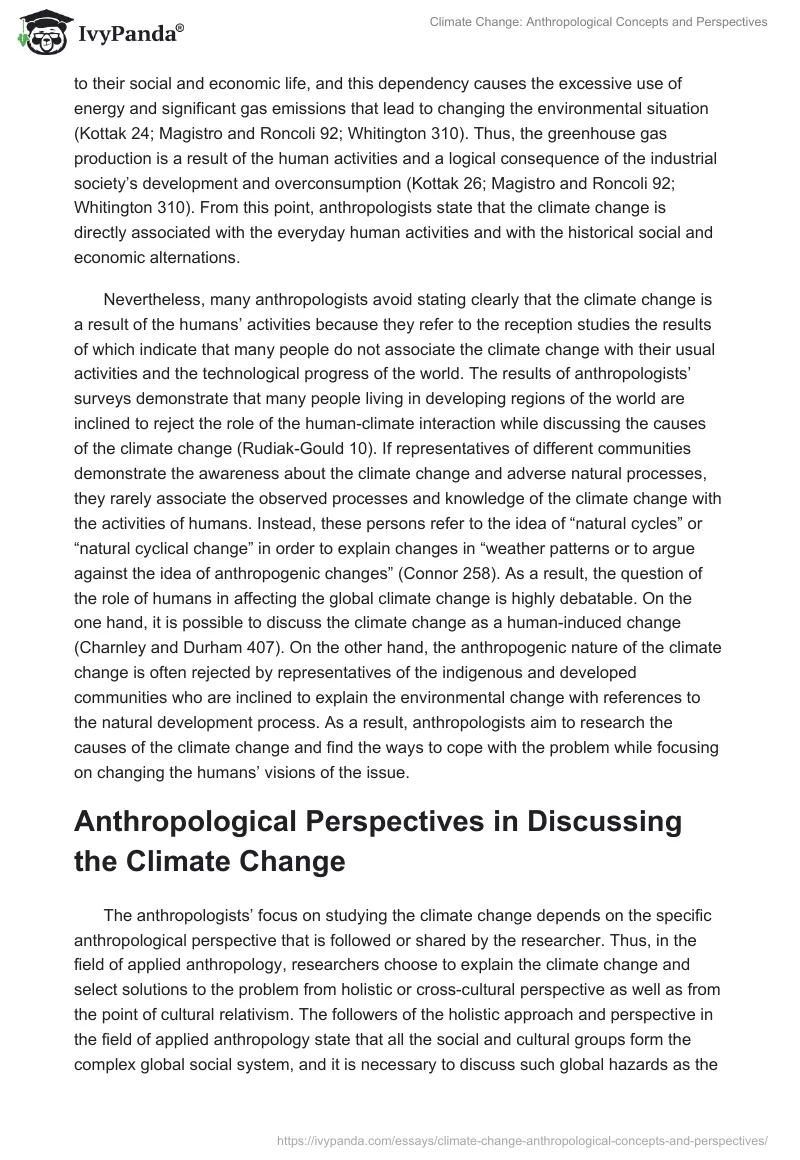 Climate Change: Anthropological Concepts and Perspectives. Page 5