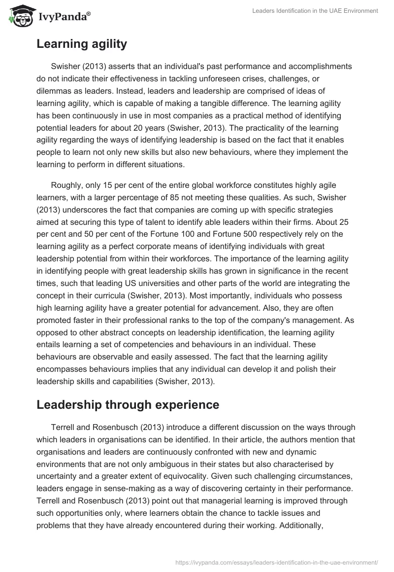 Leaders Identification in the UAE Environment. Page 2
