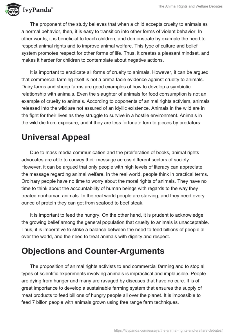 The Animal Rights and Welfare Debates. Page 4