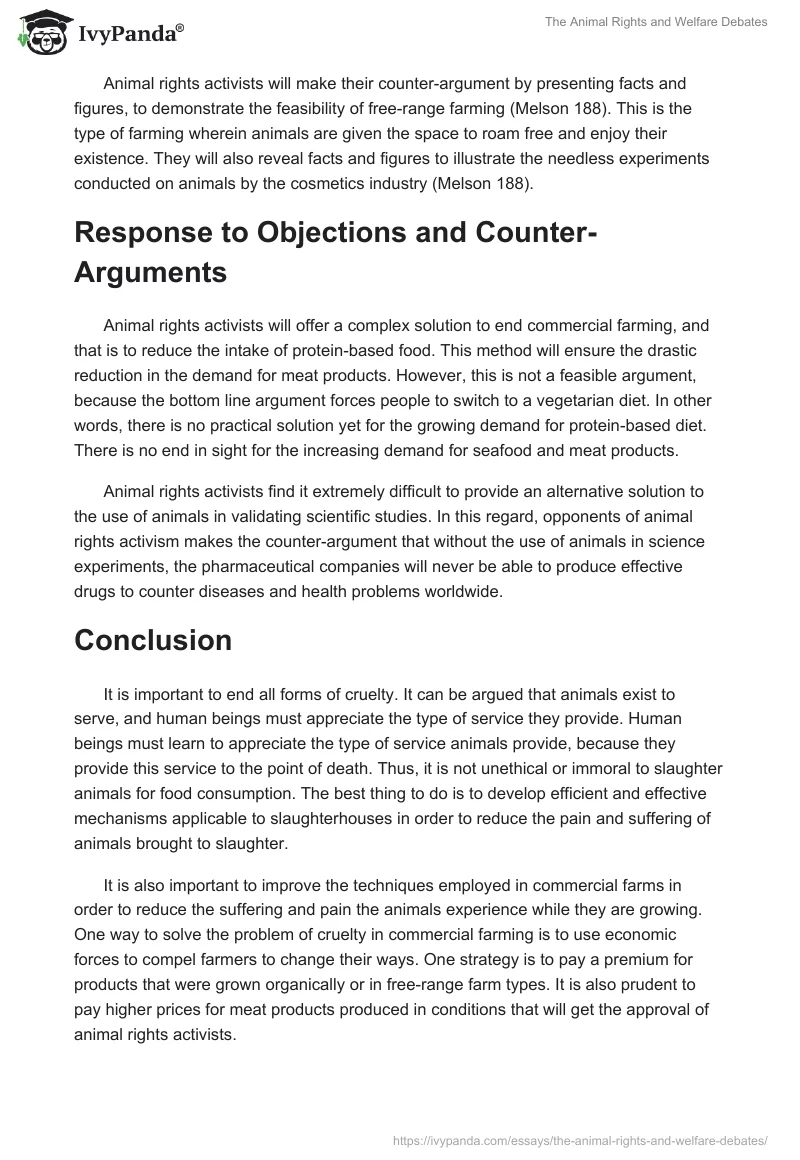 The Animal Rights and Welfare Debates. Page 5