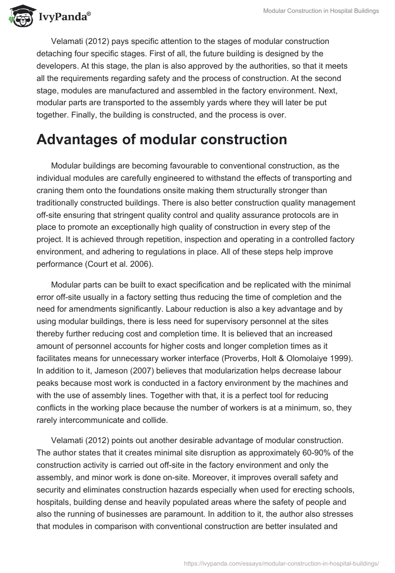 Modular Construction in Hospital Buildings. Page 2