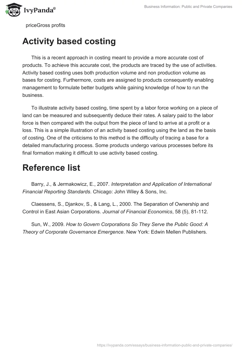 Business Information: Public and Private Companies. Page 5