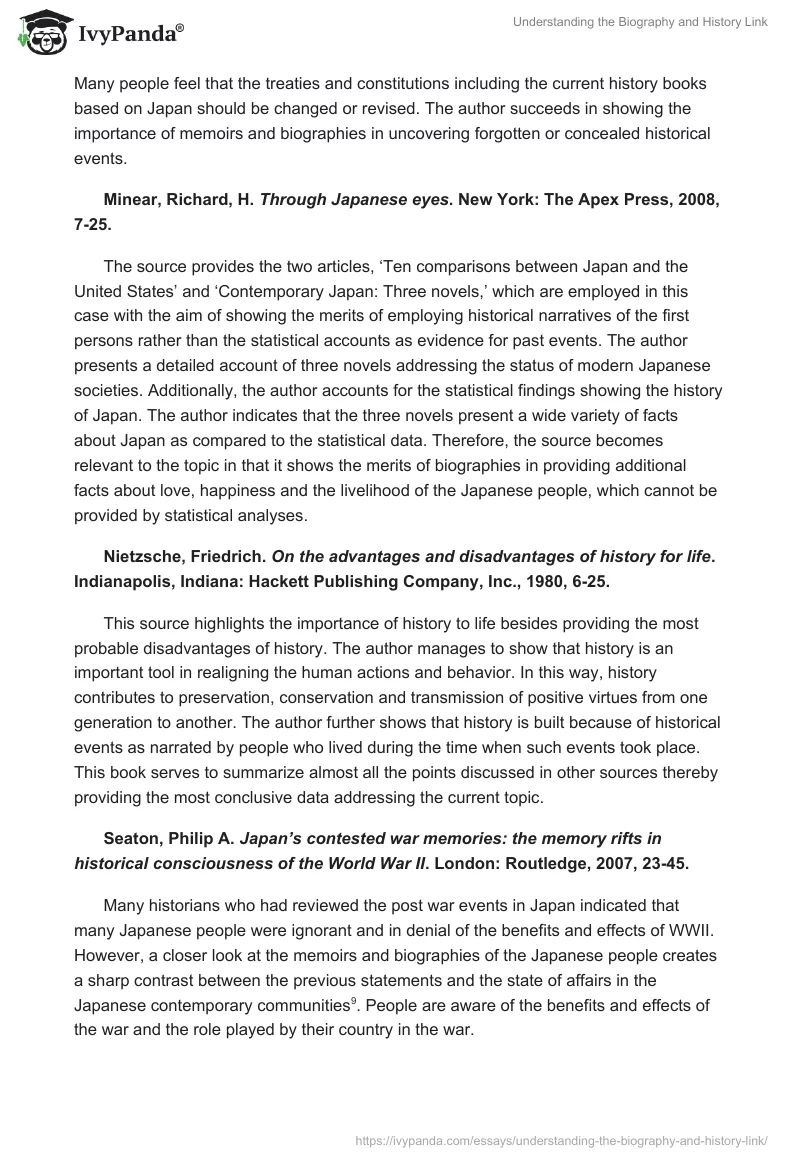 Understanding the Biography and History Link. Page 5