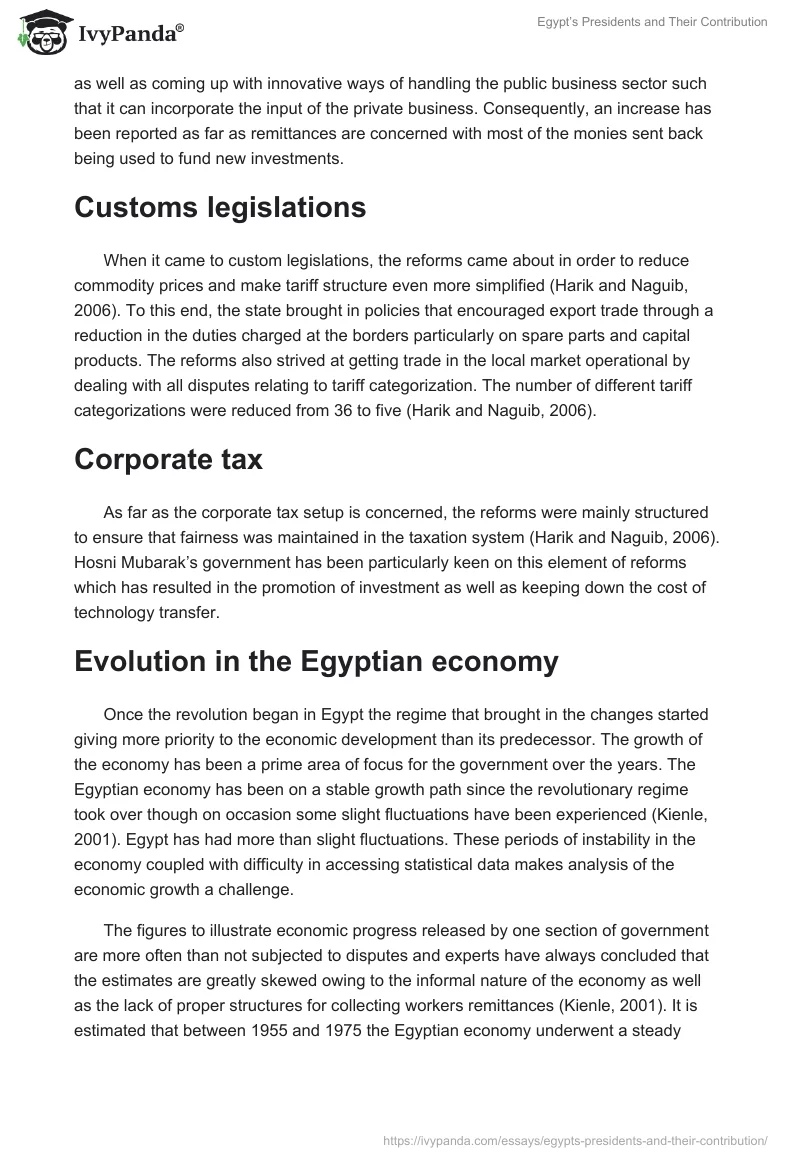 Egypt’s Presidents and Their Contribution. Page 5