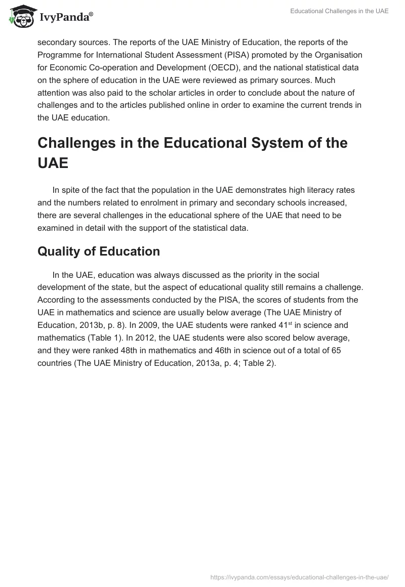 Educational Challenges in the UAE. Page 2
