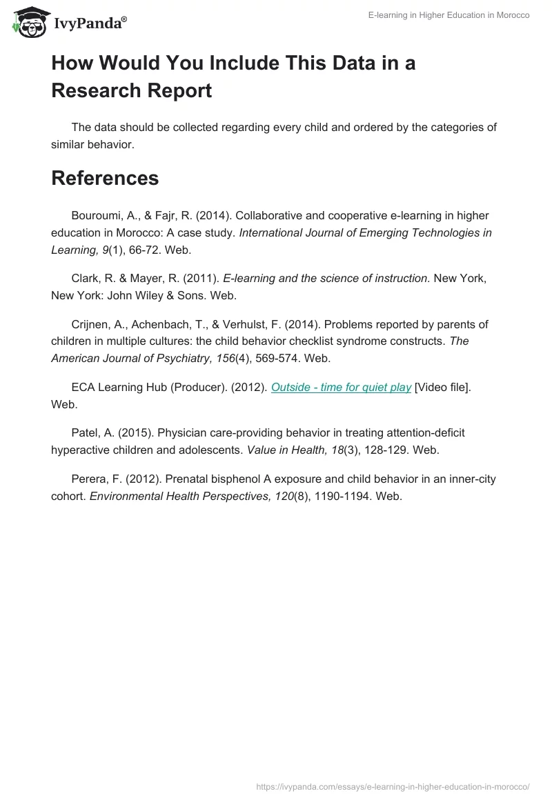 E-learning in Higher Education in Morocco. Page 3
