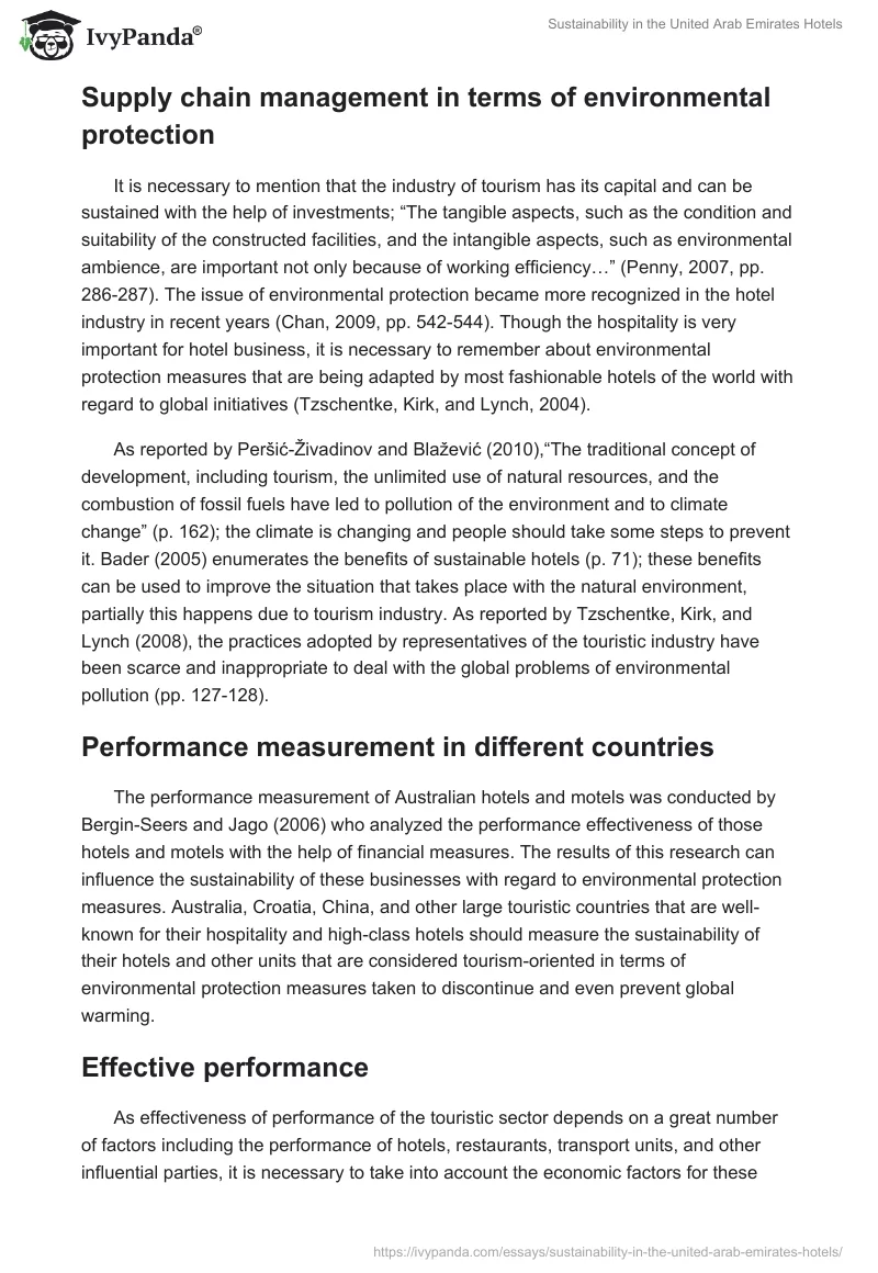 Sustainability in the United Arab Emirates Hotels. Page 5