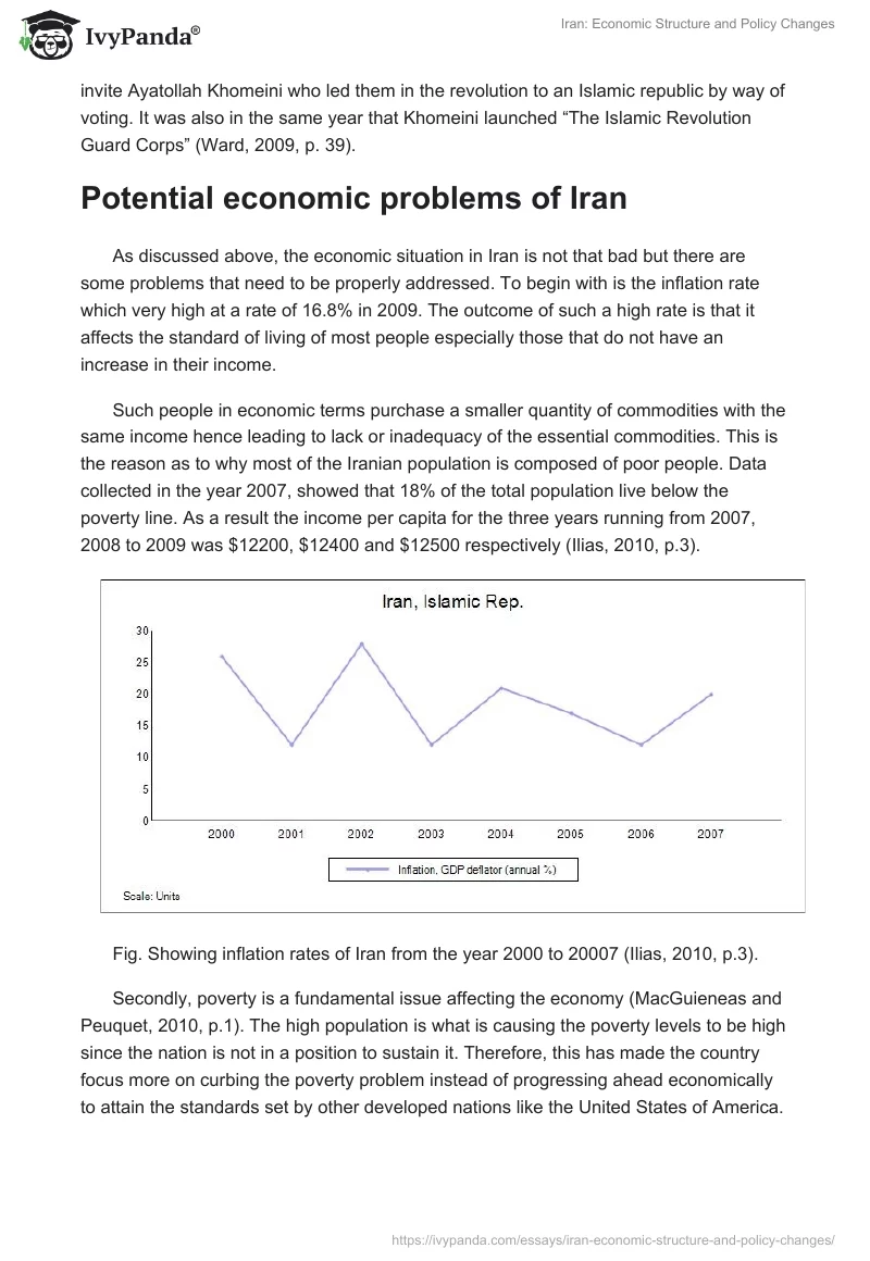 Iran: Economic Structure and Policy Changes. Page 4