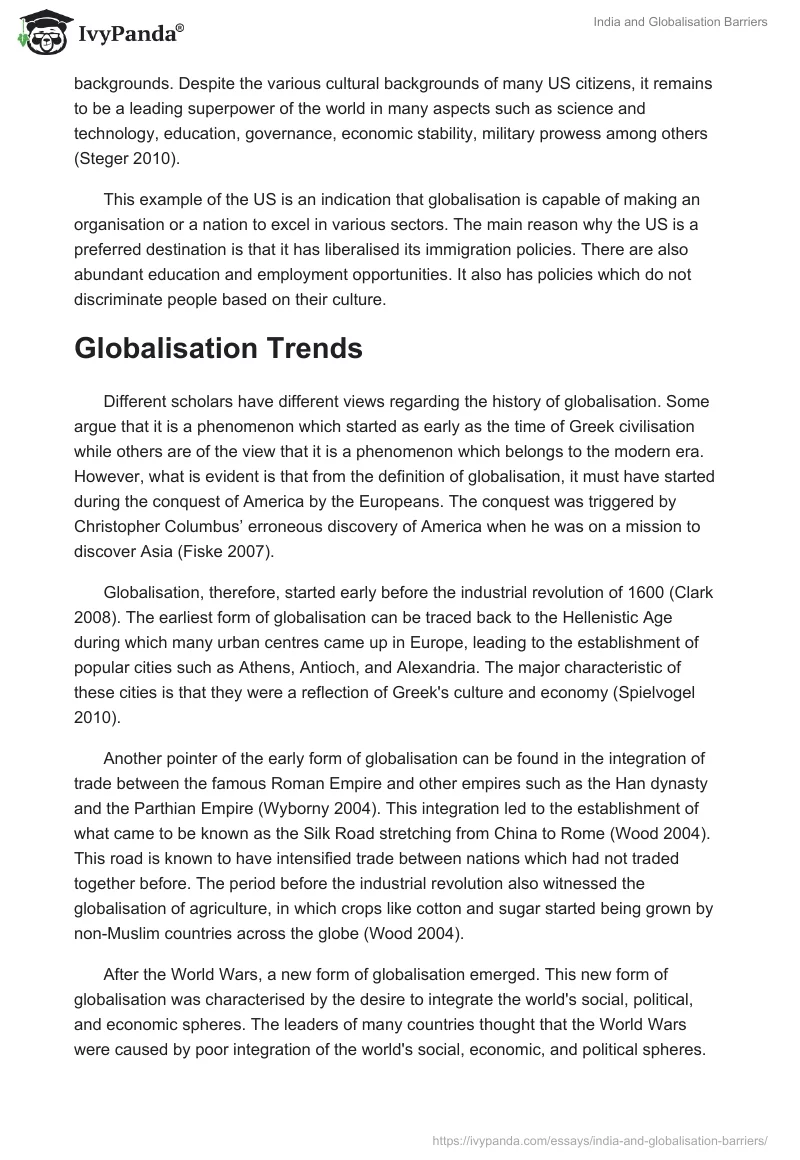 India and Globalisation Barriers. Page 2