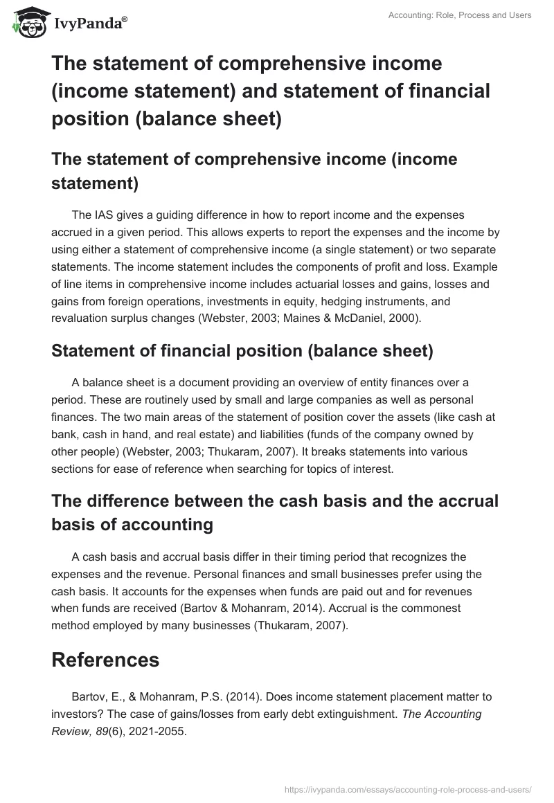 Accounting: Role, Process and Users. Page 3