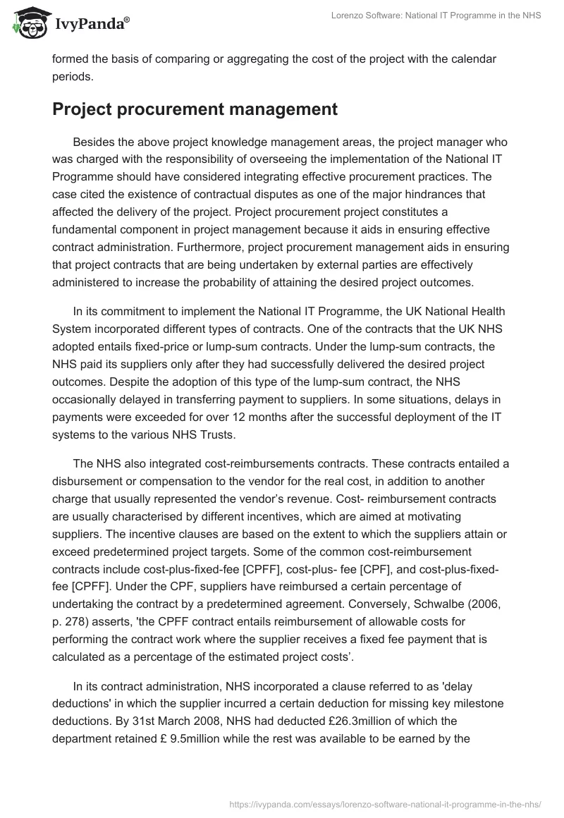 Lorenzo Software: National IT Programme in the NHS. Page 5