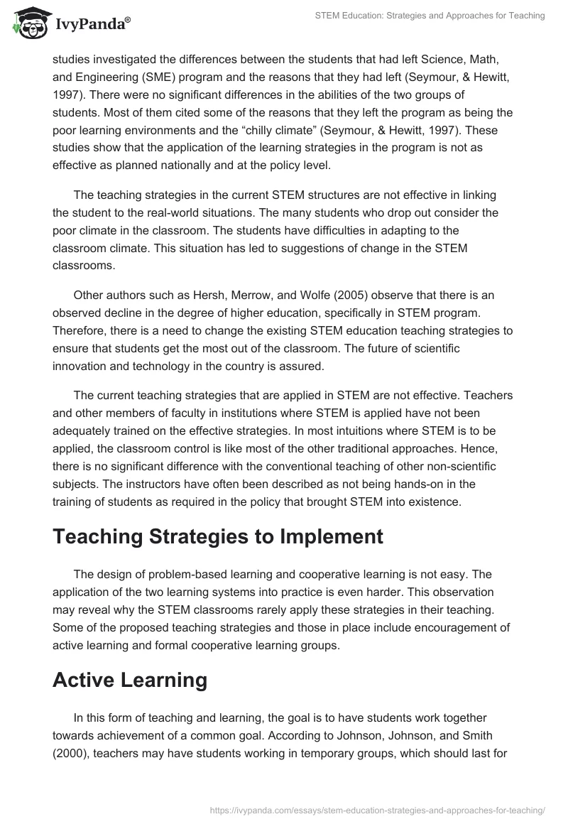 STEM Education: Strategies and Approaches for Teaching. Page 2