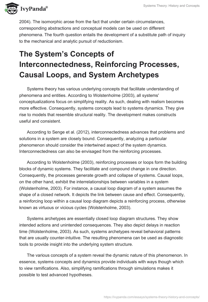 Systems Theory: History and Concepts. Page 2