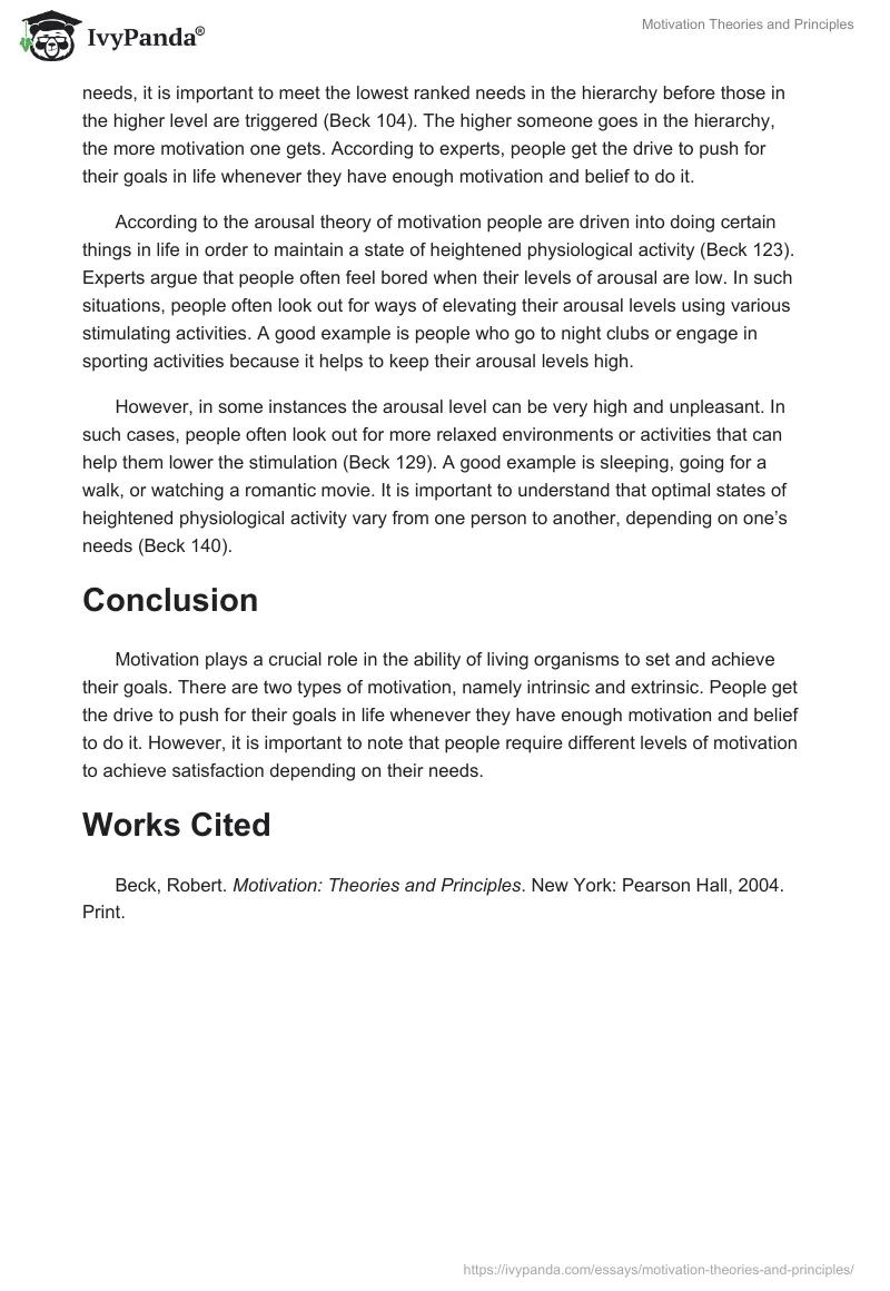 Motivation Theories and Principles. Page 2